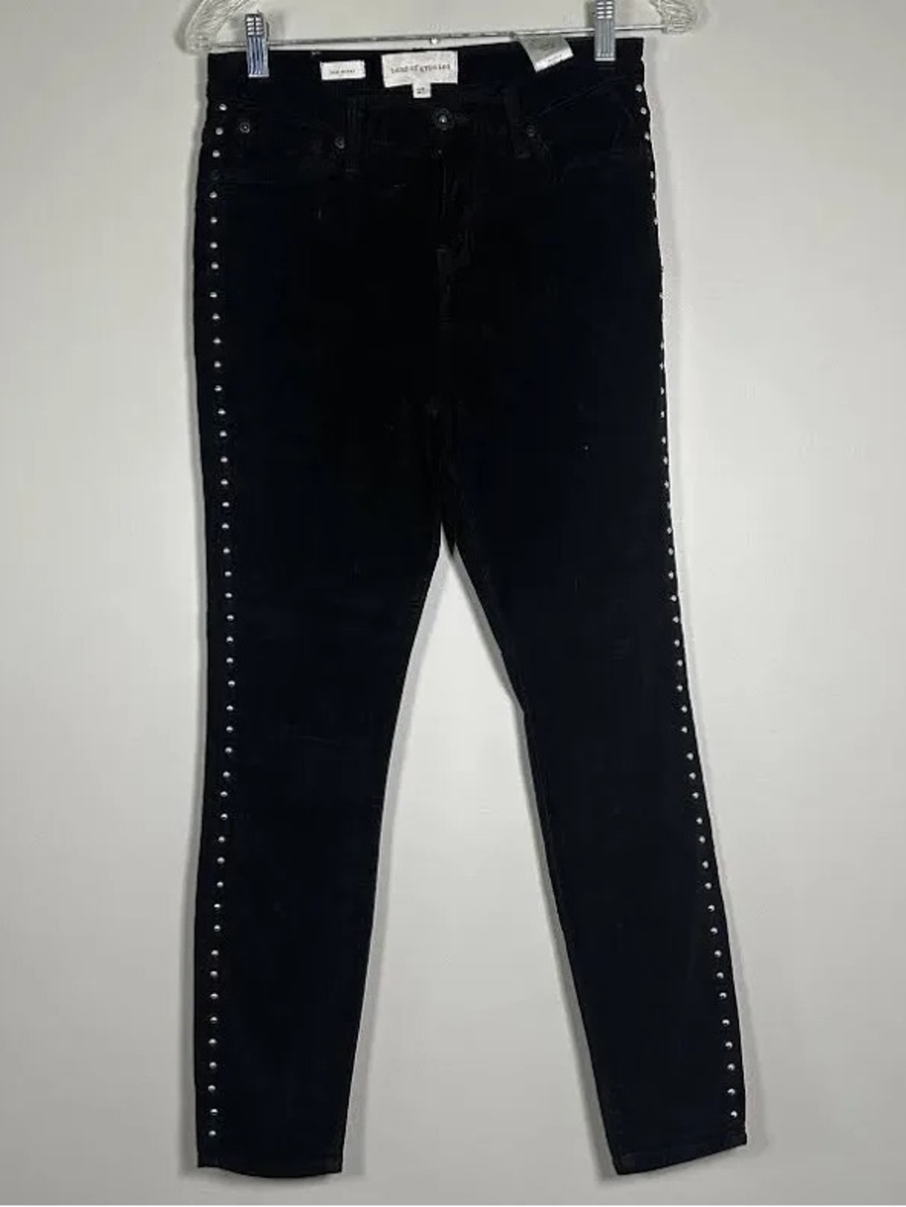 Stud-Trim Black Women’s Jeans